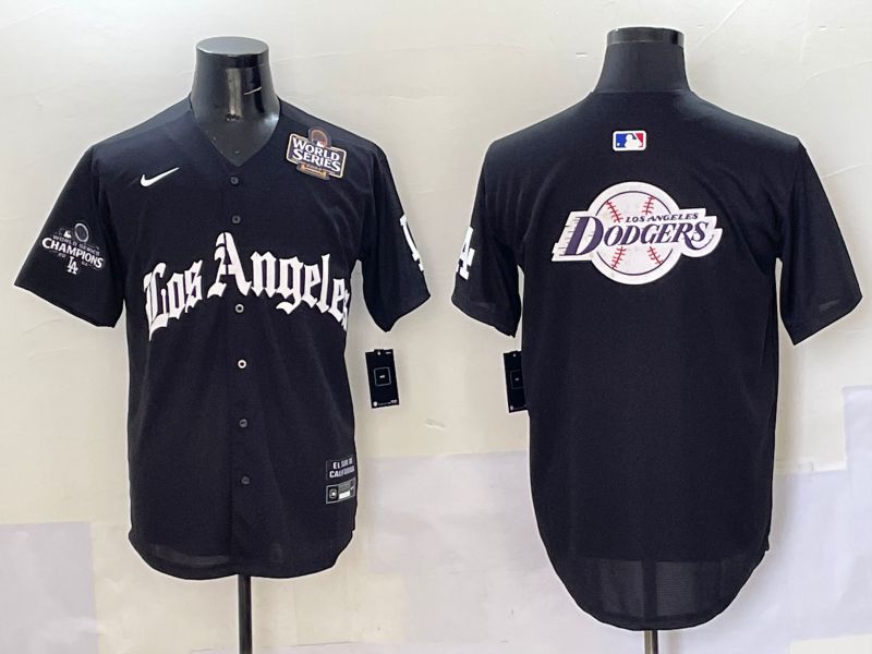 Men Los Angeles Dodgers Blank Black Five generations Joint Name 2025 Nike MLB Jersey style 85
